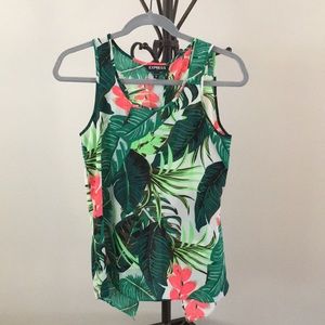 Express tropical print top size XS